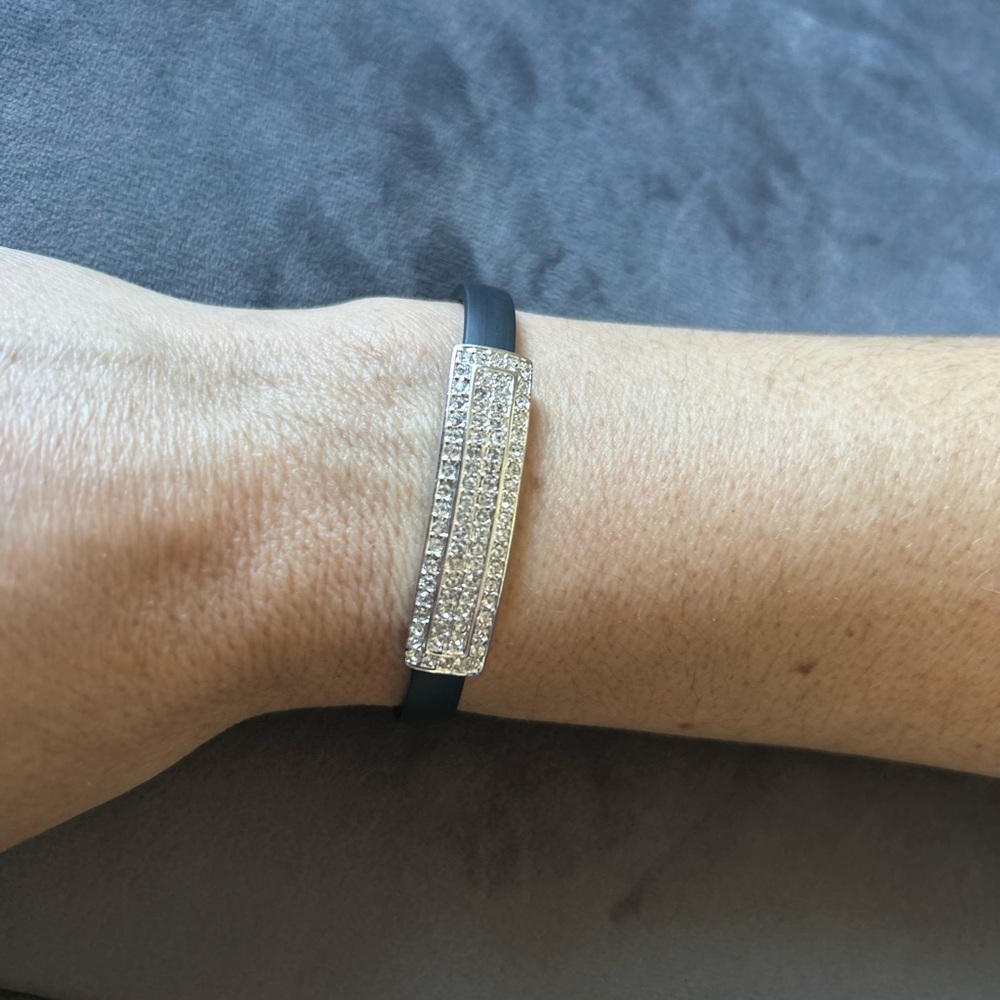 Touchstone Crystal Black and Silver Bracelet